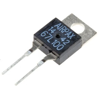 Philips Technologies Bi-Metallic Thermostat, Closes at 60 °C, Max Operating Temperature 130 °C, Automatic Reset, SPST 67L100