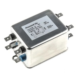 RS PRO Chassis Mount RFI Filter 10 A 420V AC 400Hz, Tab Termination, 3 Phase 240-270