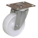 Guitel Hervieu Swivel Castor with Polyolefin Wheel, 100 kg Capacity, 100 mm Diameter, Pressed Steel Frame 1270405