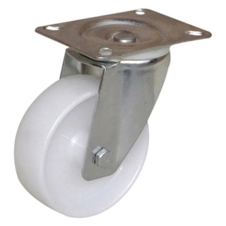 Guitel Hervieu Swivel Castor with Polyolefin Wheel, 100 kg Capacity, 100 mm Diameter, Pressed Steel Frame 1270405