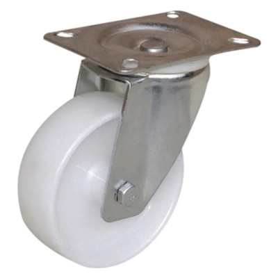 Guitel Hervieu Swivel Castor with Polyolefin Wheel, 100 kg Capacity, 100 mm Diameter, Pressed Steel Frame 1270405