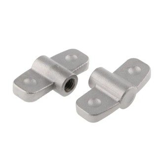 RS PRO Silver Stainless Steel Wing Clamping Knob Threaded Hole M10 15mm Thread Length 57 mm Diameter 237-716