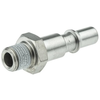 Staubli ? Fluid Connectors Staubli Fluid Connectors Safety Quick Connect Male Thread Coupling, Nitrile Butadiene RBE 06.6160