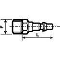Staubli ? Fluid Connectors Staubli Fluid Connectors Safety Quick Connect Male Thread Coupling, Nitrile Butadiene RBE 06.6160