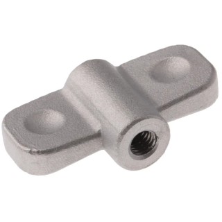 RS PRO Silver Stainless Steel Wing Clamping Knob Threaded Hole 45 mm Diameter 12 mm Thread Length 237-738