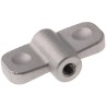 RS PRO Silver Stainless Steel Wing Clamping Knob Threaded Hole 45 mm Diameter 12 mm Thread Length 237-738