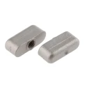 RS PRO Silver Stainless Steel Wing Clamping Knob, Threaded Hole, 25 mm Diameter, 7 mm Thread Length 237-744