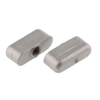 RS PRO Silver Stainless Steel Wing Clamping Knob, Threaded Hole, 25 mm Diameter, 7 mm Thread Length 237-744