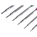 RS PRO Slotted Precision Screwdriver Set 9-Piece Tip Sizes 0.6 to 3 mm with Carousel Storage 243-291