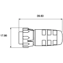 Switchcraft Circular Connector, 2 Contacts, In-Line Plug, Male, IP68/IP69K, 250V, 7.5A, Solder Termination, EN3L2MX