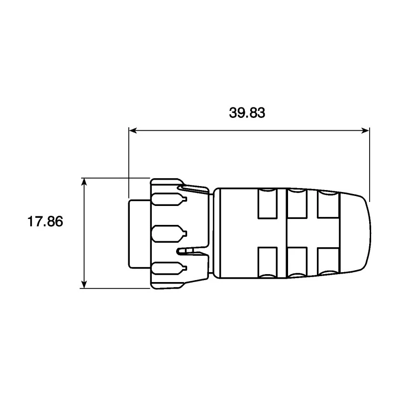 Switchcraft Circular Connector, 2 Contacts, In-Line Plug, Male, IP68/IP69K, 250V, 7.5A, Solder Termination, EN3L2MX
