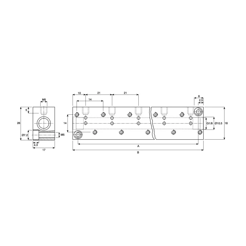 Burkert Solenoid Valve 2-Way Manifold Accessory for Type 6012 Miniature Solenoid Valve 005355