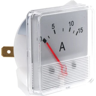 HOBUT Analogue Panel Ammeter 15 A DC, 48 mm x 48 mm, ±8 % Moving Iron F3PAM