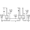 Samtec FTR Series Straight Surface Pin Header, 80 Contact, 1.27 mm Pitch, 2 Row, Unshrouded FTR-140-01-S-D