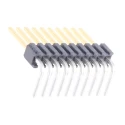Samtec TMS Series Right Angle Through Hole Pin Header 10 Contacts 1.27 mm Pitch Unshrouded TMS-110-01-S-S-RA