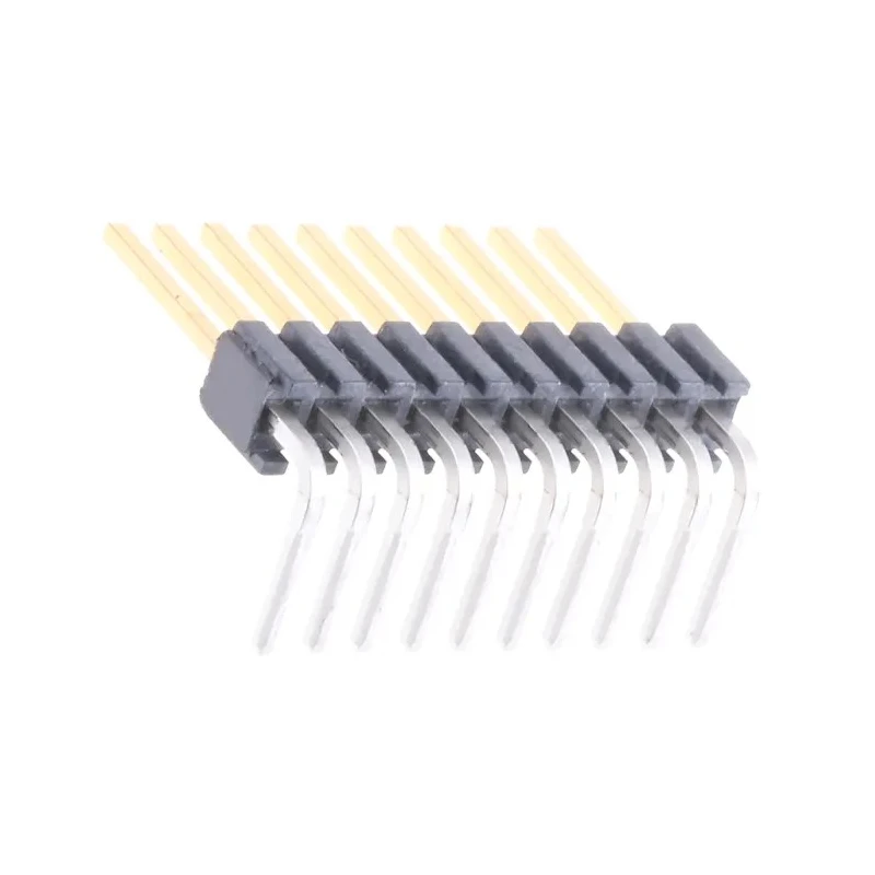 Samtec TMS Series Right Angle Through Hole Pin Header 10 Contacts 1.27 mm Pitch Unshrouded TMS-110-01-S-S-RA