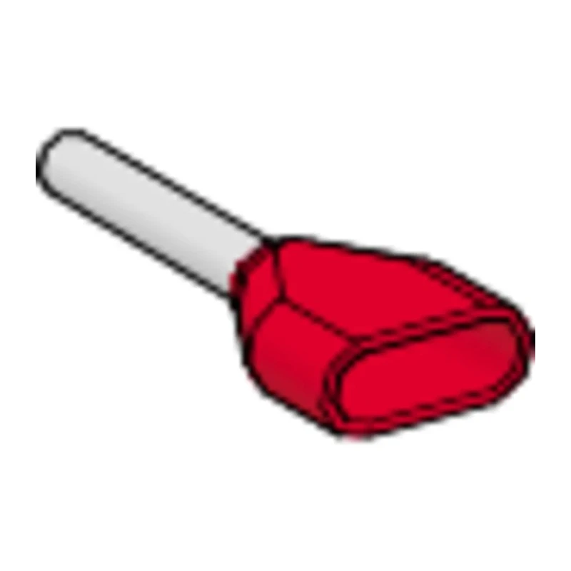 Schneider Electric Linergy AZ5 Insulated Crimp Bootlace Ferrule 8 mm Pin Length 2.2 mm Pin Diameter Red AZ5DE010