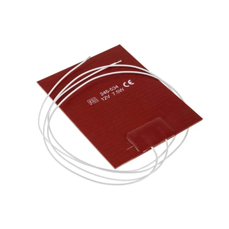 RS PRO Adhesive Silicone Heater Mat 12V DC 7.5W Rectangle 75mm x 100mm 245-534