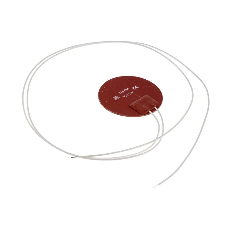 RS PRO Silicone Heater Mat, 12V dc, 2 W, Circle, 50 mm Diameter 245-584