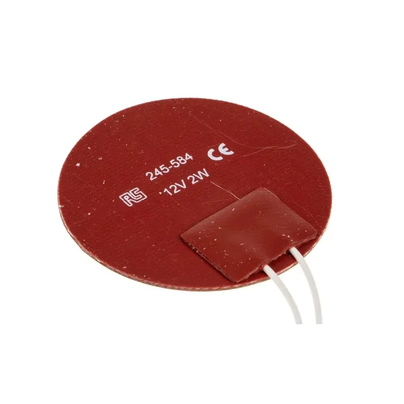 RS PRO Silicone Heater Mat, 12V dc, 2 W, Circle, 50 mm Diameter 245-584