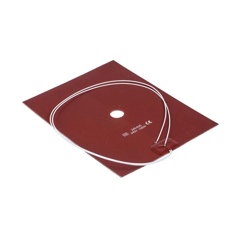 RS PRO Silicone Heater Mat Rectangle 240V AC 100W 200mm x 150mm 245-635