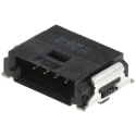 ERNI MiniBridge Series Right Angle Surface PCB Header 4 Contacts 1.27 mm Pitch 1 Row Shrouded 214012 / 214012-E