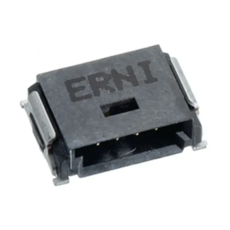 ERNI MiniBridge Series Right Angle Surface PCB Header 4 Contacts 1.27 mm Pitch 1 Row Shrouded 214012 / 214012-E