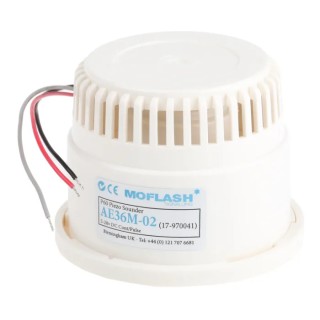 Moflash AE36M Series Electronic Sounder Panel, IP30, DC 12V 24V, 2-Tone, 100 dB @ 1m AE36M-02