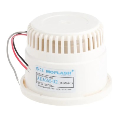 Moflash AE36M Series Electronic Sounder Panel, IP30, DC 12V 24V, 2-Tone, 100 dB @ 1m AE36M-02