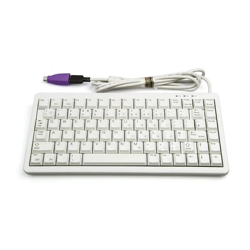 Cherry Wired PS2 USB Compact Keyboard QWERTY (UK) White G84-4100LCAGB-0