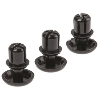 Essentra Nylon Snap Rivet 3.5 mm Diameter, 5.1 mm Length, Plain Finish 255-9964
