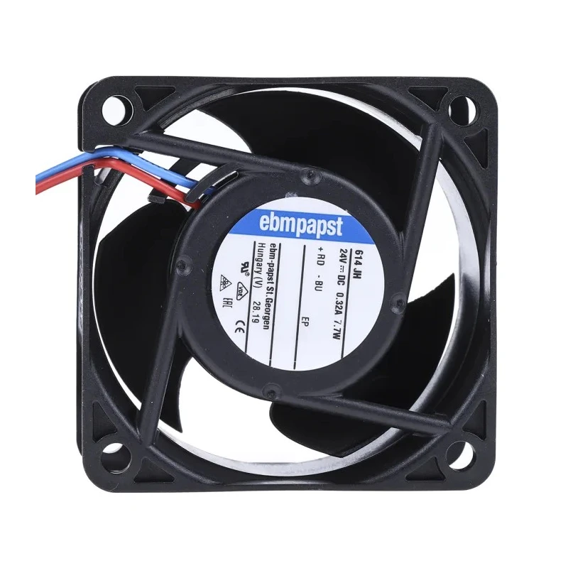 ebm-papst 600 J Series Ball Bearing Axial Fan 24V DC, 7.7W, 70 m³/h Airflow, 11700 RPM, IP20 