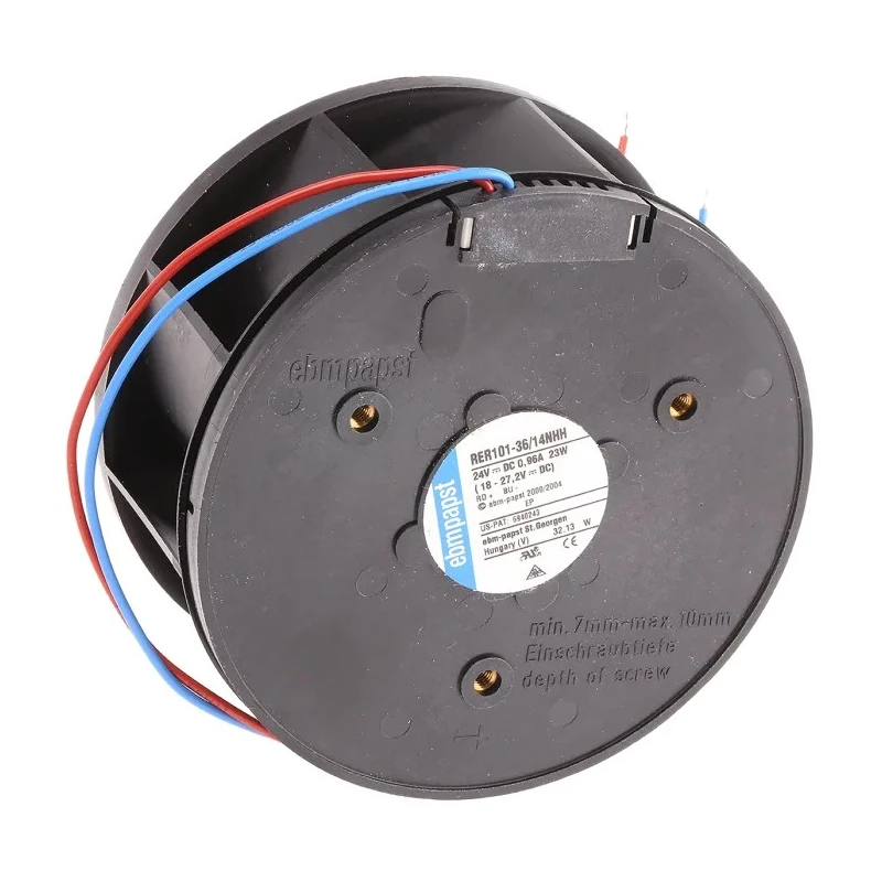 ebm-papst Centrifugal Fan RER101-36/14NHH 24V DC 190m³/h PWM Ball Bearing 5900rpm 101mm x 101mm x 51.7mm