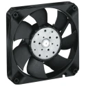ebm-papst 4400 F Series Axial Fan, 24V DC, 225 m³/h, 12 W, IP54, IP68, 119 mm Frame Size, Square Frame, Ball Bearing 4414FNH