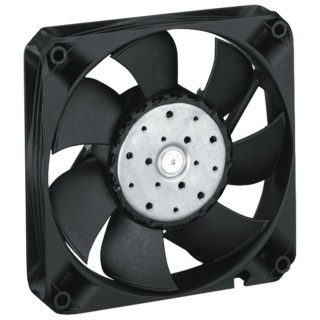 ebm-papst 4400 F Series Axial Fan, 24V DC, 225 m³/h, 12 W, IP54, IP68, 119 mm Frame Size, Square Frame, Ball Bearing 4414FNH