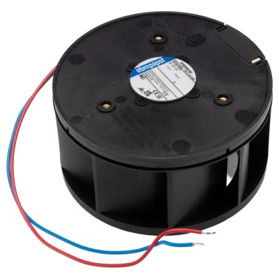 ebm-papst RER 101 N Series Centrifugal Fan 12V DC, 190 m³/h Airflow, Ball Bearing, PWM Control RER101-36/12NHH