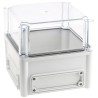 Fibox Flanged EK Series Grey Transparent Lid Polycarbonate Electrical Enclosure 180 mm x 190 mm x 190 mm IP66 IP67 IK08