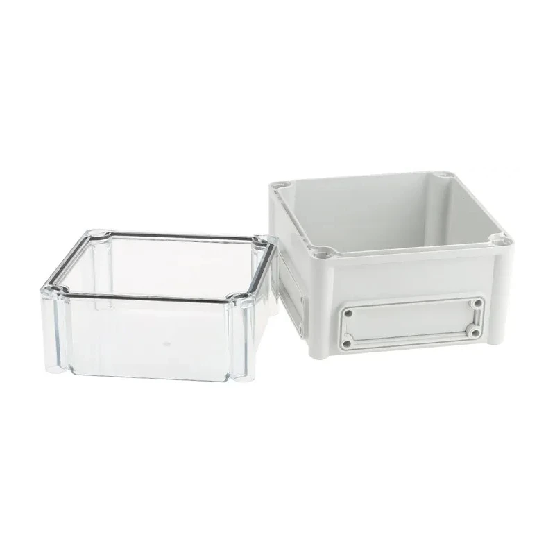 Fibox Flanged EK Series Grey Transparent Lid Polycarbonate Electrical Enclosure 180 mm x 190 mm x 190 mm IP66 IP67 IK08 