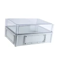 Fibox Flanged EK Series Grey Transparent Lid Polycarbonate Enclosure IP67 IP66 IK08 180 mm x 380 mm x 280 mm 