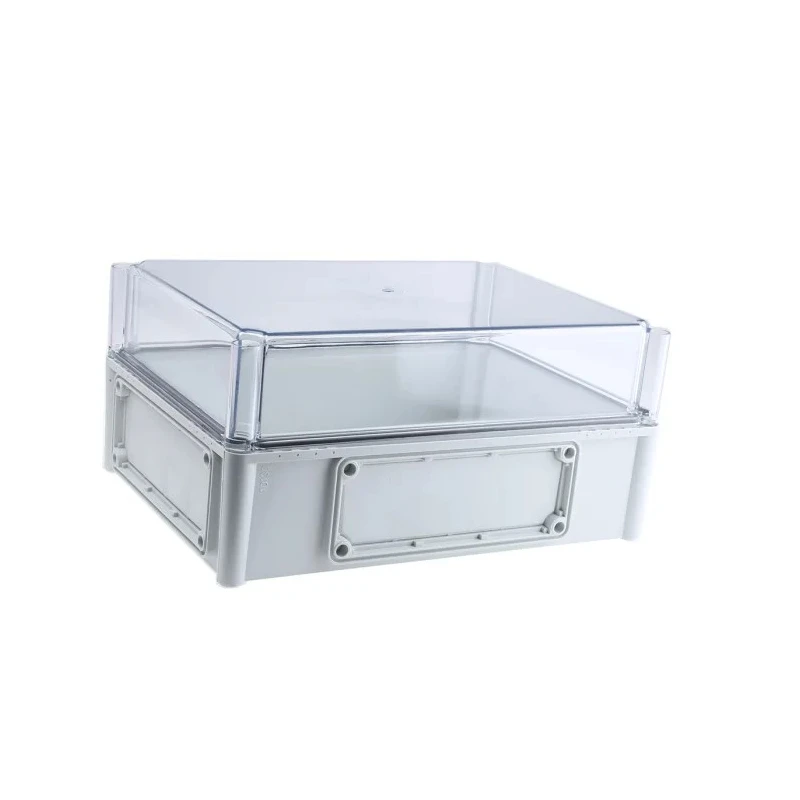 Fibox Flanged EK Series Grey Transparent Lid Polycarbonate Enclosure IP67 IP66 IK08 180 mm x 380 mm x 280 mm 