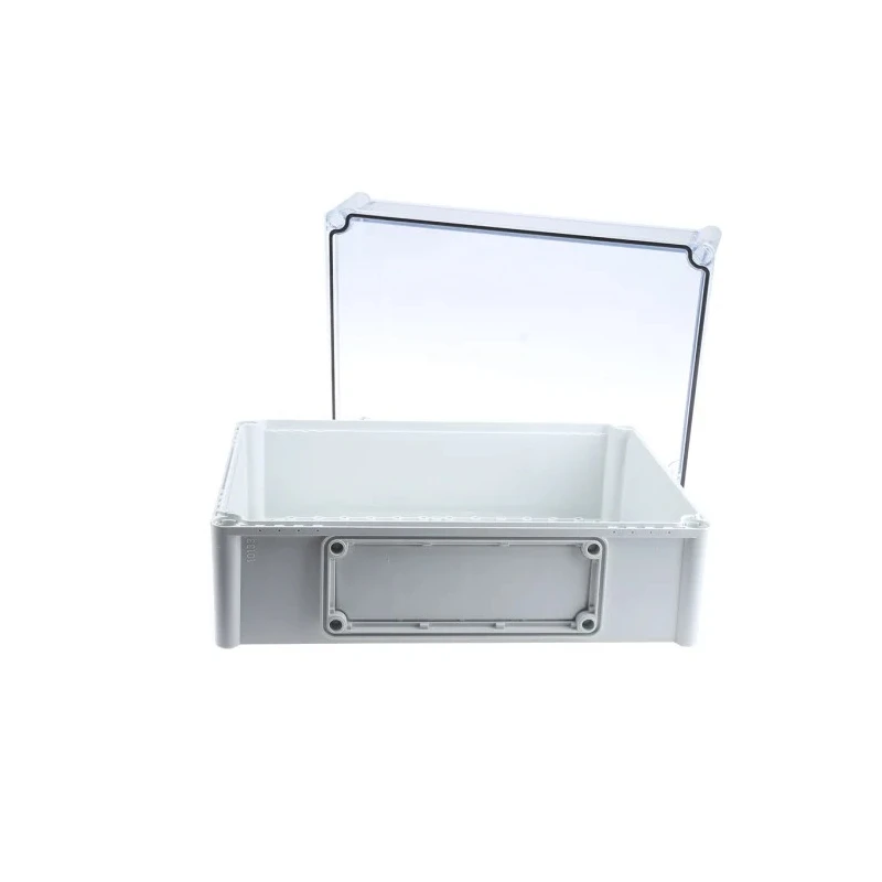 Fibox Flanged EK Series Grey Transparent Lid Polycarbonate Enclosure IP67 IP66 IK08 180 mm x 380 mm x 280 mm 