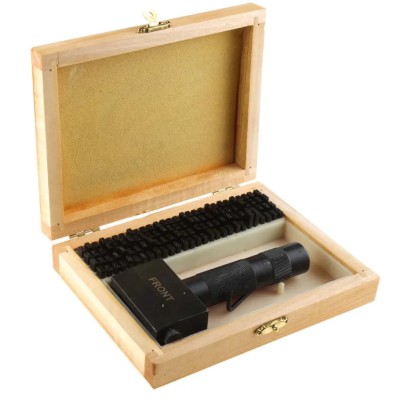 Ideal 3.2 mm 113 Piece Engraving Punch Set with Hand Holder, Handling Tweezers, 100 Alpha-Numeric Characters, 12 251-716