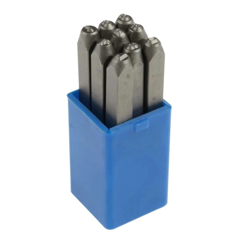 RS PRO 3 mm Engraving Punch Set, 9 Piece, 61 mm Punch Length, 6 mm Punch Width 251-772