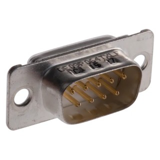 Amphenol Communications Solutions 9 Way Straight 2.74 mm Pitch Panel Mount D-Sub Connector Male DE09P064TXLF