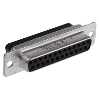 Amphenol Communications Solutions 25 Way Straight Cable D-Sub Connector Female 2.76 mm Pitch 865625SLTLF