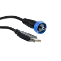 Bulgin USB Cable Male Mini USB Type B to Male USB Type A USB 2.0 40V 2m PX0441/2M00