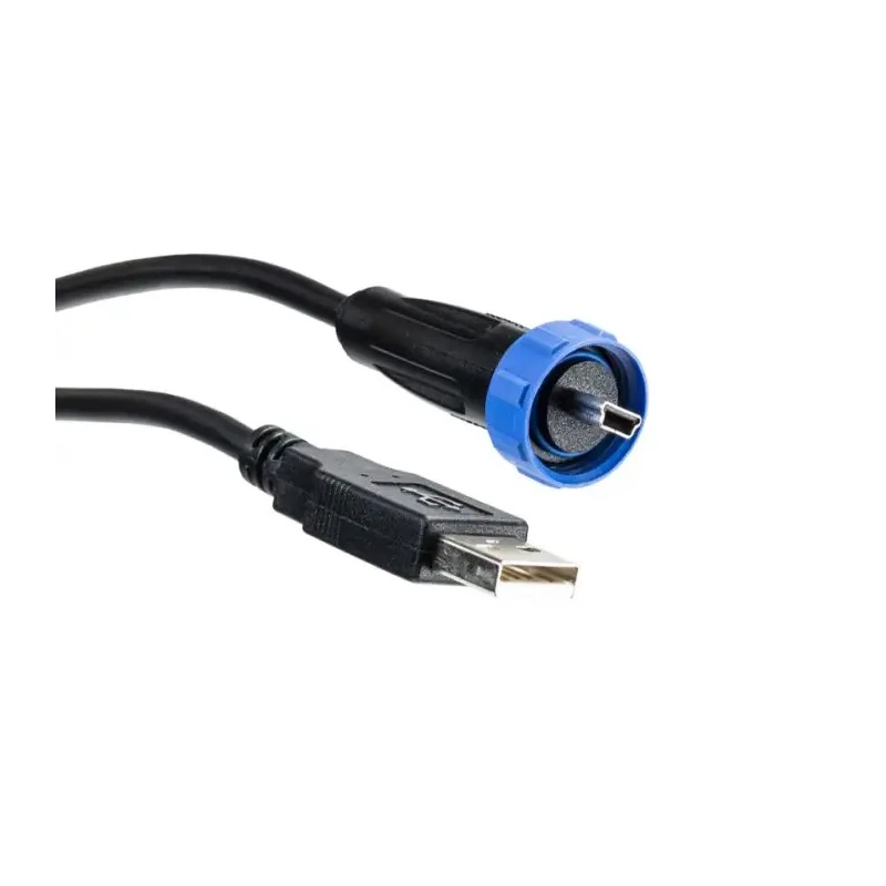Bulgin USB Cable Male Mini USB Type B to Male USB Type A USB 2.0 40V 2m PX0441/2M00