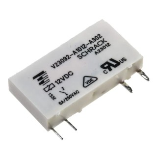 TE Connectivity PCB Power Relay, 12V DC Coil, 6A Switching Current, SPST V23092A1012A302