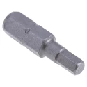 RS PRO Hex Screwdriver Bit Chrome Vanadium Steel 0.25 mm Drive Size Hex 4 Tip 25 mm Overall Length 253-201