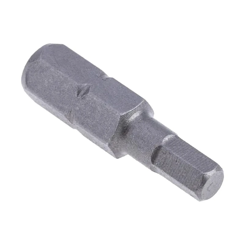 RS PRO Hex Screwdriver Bit Chrome Vanadium Steel 0.25 mm Drive Size Hex 4 Tip 25 mm Overall Length 253-201